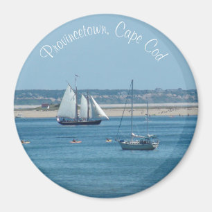 Provincetown Cape Cod Voilier Ocean Photo Magnet