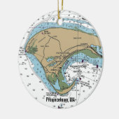 Provincetown MA Nautical Chart Keramisch Ornament (Links)