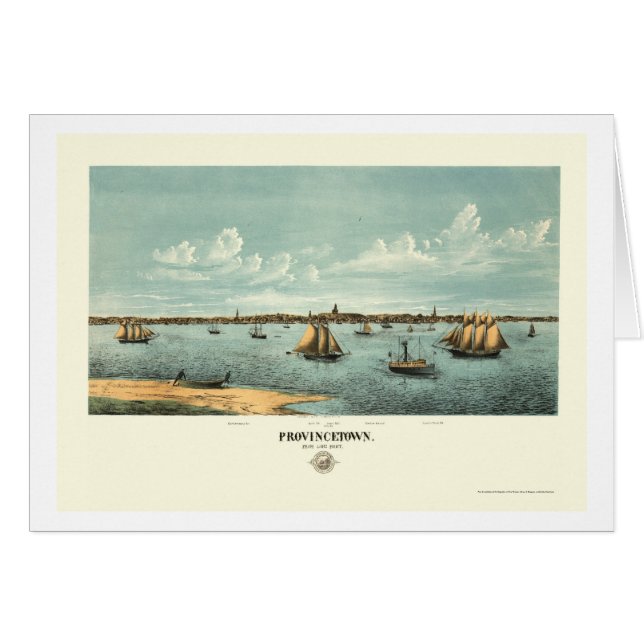 Provincetown, MA Panoramic Map - 1877 (Voorkant Horizontaal)