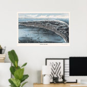 Provincetown, MA Panoramic Map - 1910 Poster (Thuiskantoor)