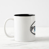 Provincetown Oval Design. Tweekleurige Koffiemok (Links)