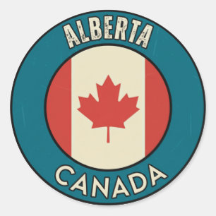 Provincie Alberta Canada Ronde Sticker