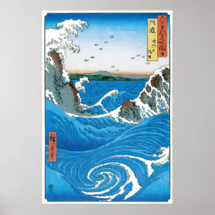 Provincie Awa, Naruto Whirlpools door Ando Hiroshi Poster