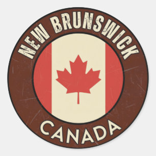 Provincie New Brunswick Canada Ronde Sticker