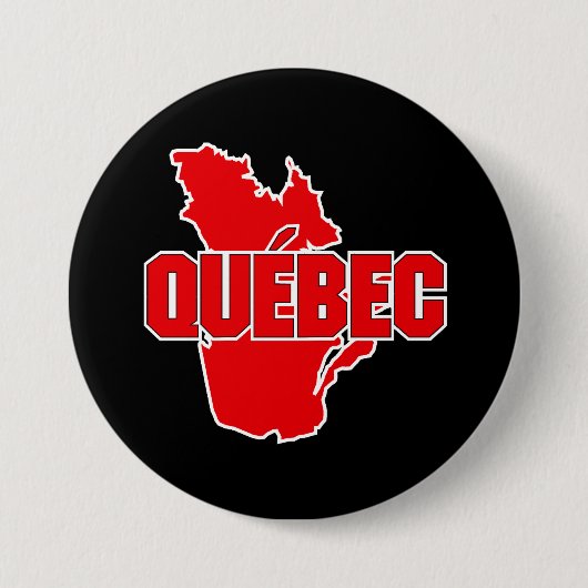 Provincie Quebec Ronde Button 7,6 Cm (Voorkant)