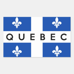 provincie quebec vlag canada naam land rechthoekige sticker