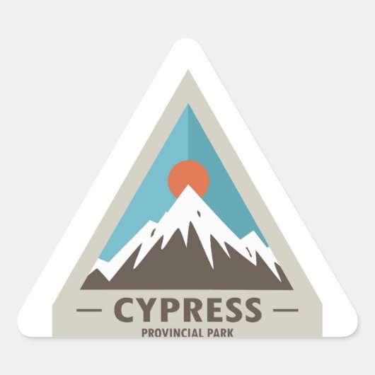 Provinciepark Cypress Driehoek Sticker (Voorkant)