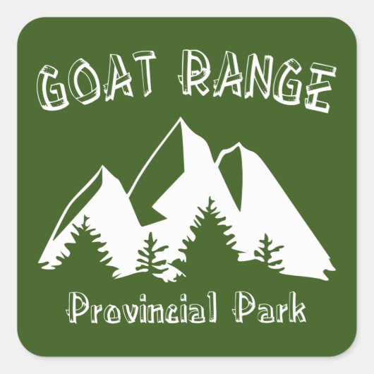 Provinciepark Goat Range Vierkante Sticker (Voorkant)