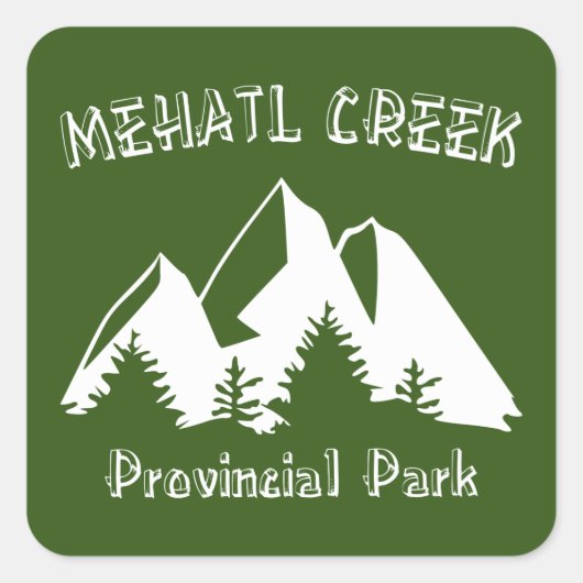 Provinciepark Mehatl Creek Vierkante Sticker (Voorkant)