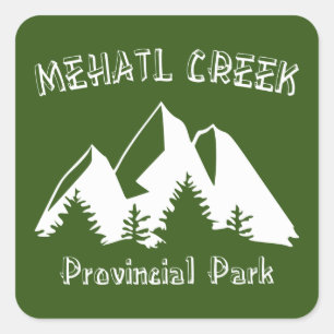 Provinciepark Mehatl Creek Vierkante Sticker