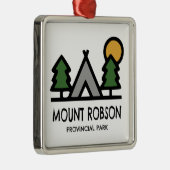 Provinciepark Mount Robson Metalen Ornament (Rechts)