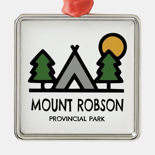 Provinciepark Mount Robson Metalen Ornament (Voorkant)