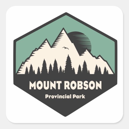 Provinciepark Mount Robson Vierkante Sticker (Voorkant)