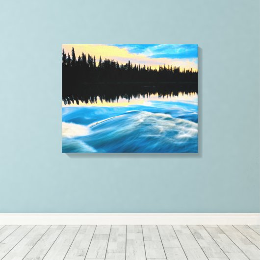 Provinciepark Pisew Herfsten | Canada Canvas Afdruk (Insitu (Houten vloer))