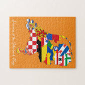 Provincies van de Nederlandse vlaggen kaart onderw Legpuzzel (Horizontaal)