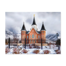 Provo Utah Souvenir Stadscentrum Temple Briefkaart