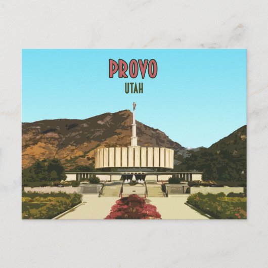Provo Utah Temple Briefkaart (Voorkant)