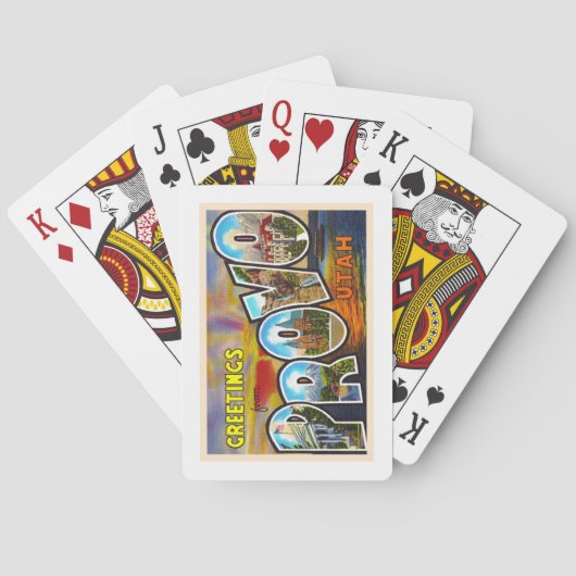Provo Utah UT  groot Briefkaart Pokerkaarten (Achterkant)