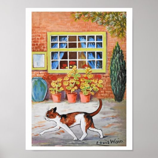 Prowling Cat, Louis Wain Poster (Voorkant)