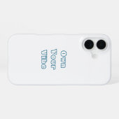 Prown Your Vibe - Stylish iPhone 16 Back Coque (Verso Horizontal)