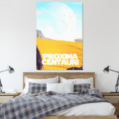 Proxima Centauri sciencefiction-reisposter Canvas Afdruk (Insitu (Slaapkamer))