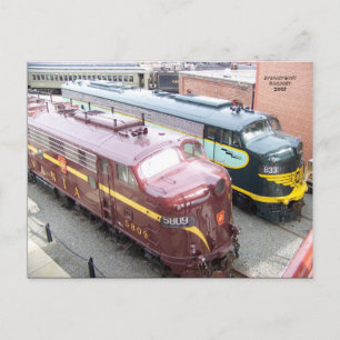 PRR E8A 5809 en ERIE E8A 833 in Steamtown Briefkaart