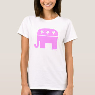 Prud republikeins roze olifant GOP T-shirt