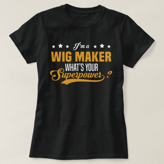 pruikenmaker t-shirt (Design voorkant)