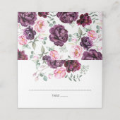 Pruim Bourgondië en Blush Floral (Buitenkant ongevouwen)