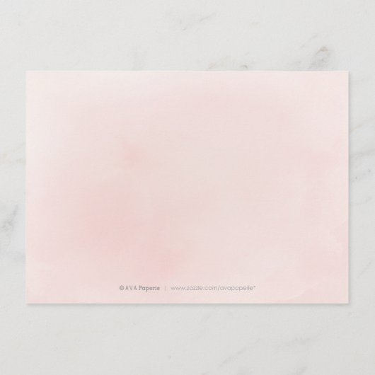 Pruim en stoffige roze rustieke boho bloemenrecept informatiekaartje (Achterkant)