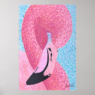 Pruim Flamingo Groot Lettertype - Just Dahl Poster