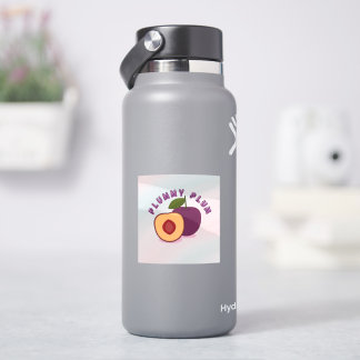 Pruim Fruit Sticker – Illustratie van een Mooie Pa