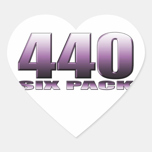 pruim gek paarse mopar hart sticker (Voorkant)