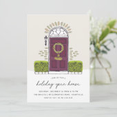 Pruim Kerstmisdeur | Kerstvakantie Open Huis Kaart (Staand voorkant)