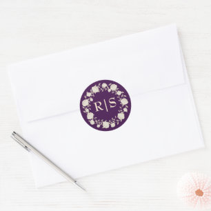 Pruim Majesteit Champagne Bruiloft Ronde Sticker