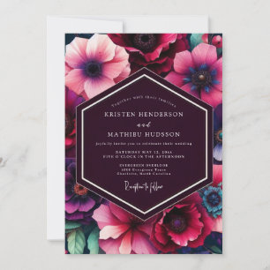 Pruim Moody Bloom Bruiloft Kaart