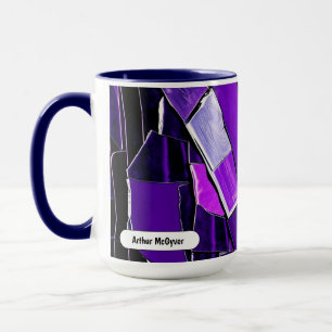 Pruim Noir Glitch Glam Metallic Textuur Mok