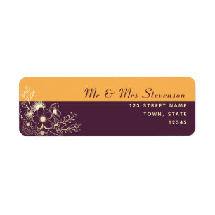 Pruim Paars Retouradres Etiket