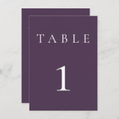 Pruim Paarse Bruiloft/Feest I Tafelnummer (Voorkant / Achterkant)