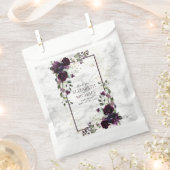 Pruim Paarse Gouden Marmeren Waterverf Herfst Brui Bedankzakje (Geknipt)