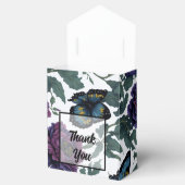  pruim paarse magenta bloemenvlinders bedankdoosjes (Geopend)