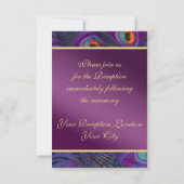 Pruim Paarse Pauw Ontvangstkaart Kaart (Achterkant)