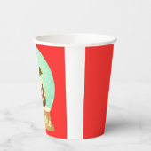 Pruim pudding sneeuwbol winter cake rood groen papieren bekers (Links)