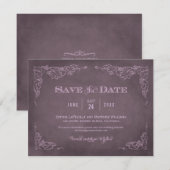 Pruim Vintage Wijngaard Rustieke Trouwdag Save The Date (Voorkant / Achterkant)