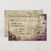 Pruim Vogelkooi Vintage Trouw RSVP (Voorkant / Achterkant)