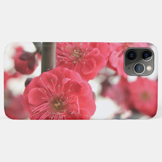 pruimen bloesem roze bloemen iPhone case (Achterkant (horizontaal))