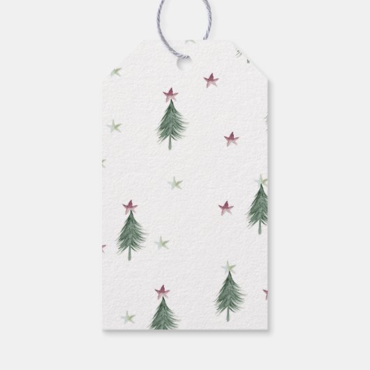 Pruimen & Salie Kerstbomen Cadeaulabel (Achterkant)