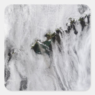 Pruimen uit Okmok Volcano, Aleutiaanse eilanden Vierkante Sticker