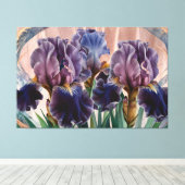 *~* Pruimenblauw IRIS Irissen Bloemen TV2 Canvas Afdruk (Insitu (Houten vloer))