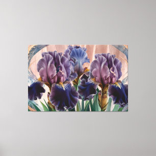 *~* Pruimenblauw IRIS Irissen Bloemen TV2 Canvas Afdruk